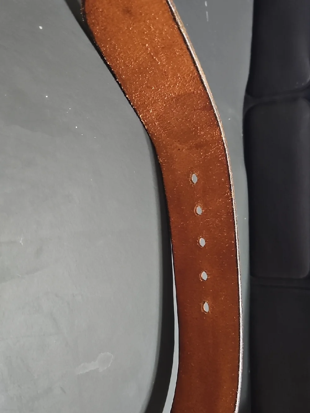 Nocona Brown Leather Western Belt with Decorative Silver-Gold Buckle Size 38